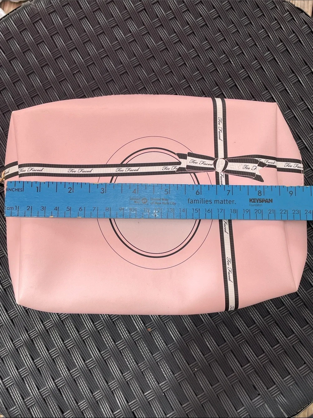 Too Faced Pink Cosmetic Makeup Bag | Travel Toiletry Case/ Bag